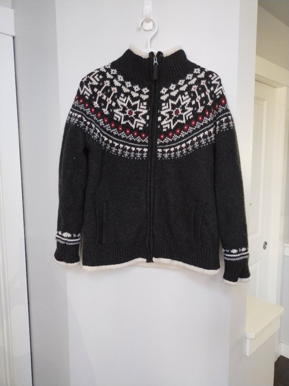 Vintage Stormpack Sunice wool/cotton blend zip up sweater WARM and Heavy